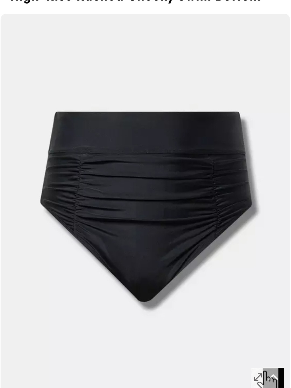 Torrid Size 1 Cheeky Swim Bottoms in Black
